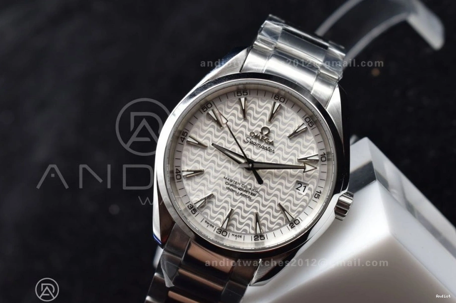 VSF White 1:1 Dial SS A8500 Aqua Waved Terra 150M Bracelet SS On Edition Best 0513